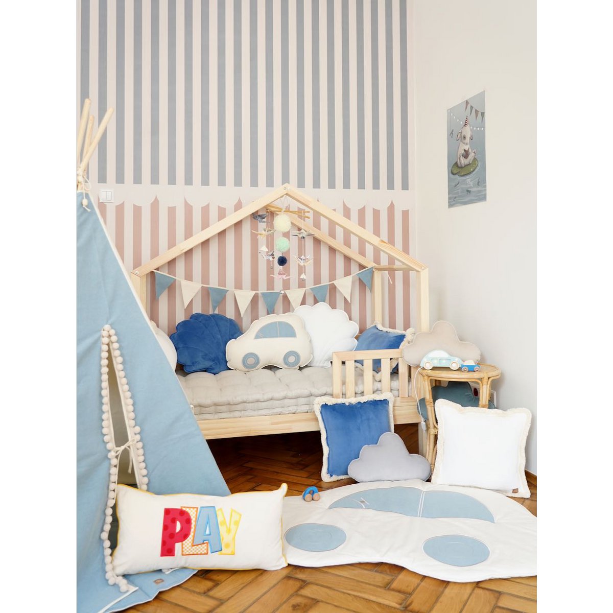 “Pastel colors” Origami Nursery Mobile