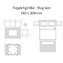 Geometrisk bomuldstæppe 140 x 200 cm | Diya