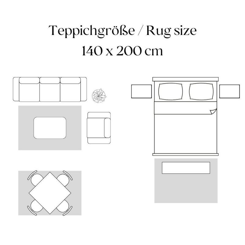 Geometrisk bomuldstæppe 140 x 200 cm | Diya