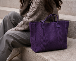 Sac cuir LOLA - Purple - Made in Italy