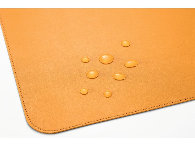 Roll-up måtte Sigel gul-grå, 800x300x2 mm imiteret læder, dobbeltsidet