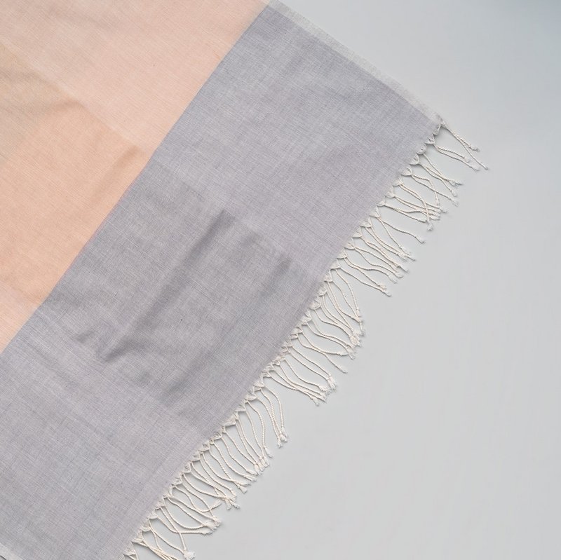 Soft handwoven cotton scarf pastel shades