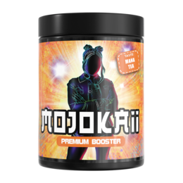 Premium Boosters | Mana Tea | 500g | 50 servings - An energy drink product in a 500g container with 50 servings. The product is described as a premium booster.
