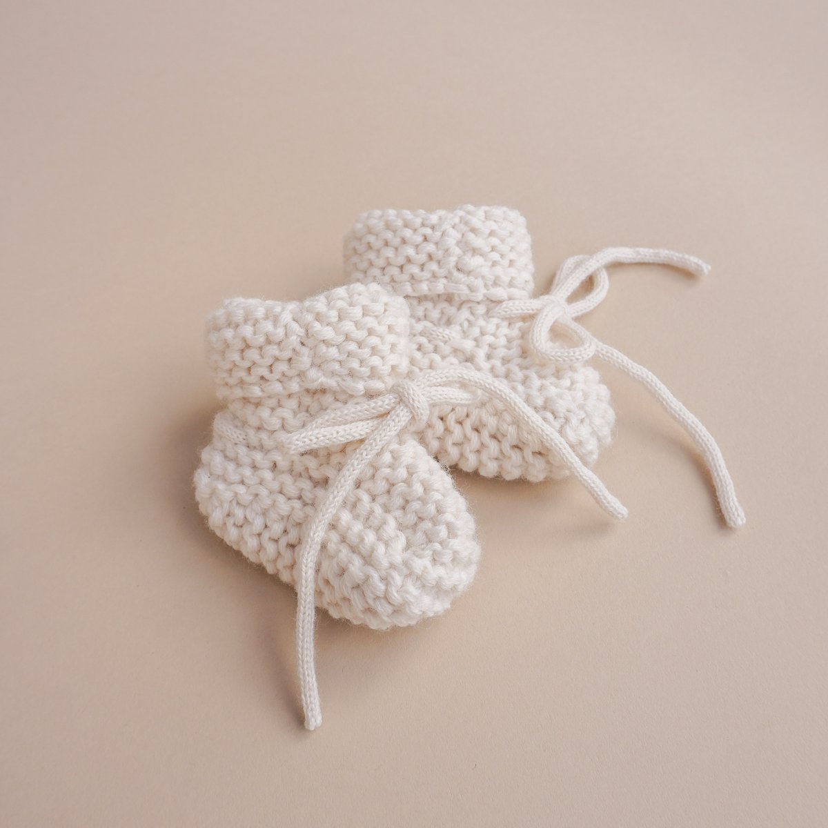 Patucos Bebe Tejidos | Botitas De Bebe | Botines gruesos para bebé | Crudo