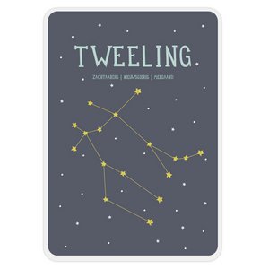 Milestone Geboorteposter sterrenbeeld - Tweeling