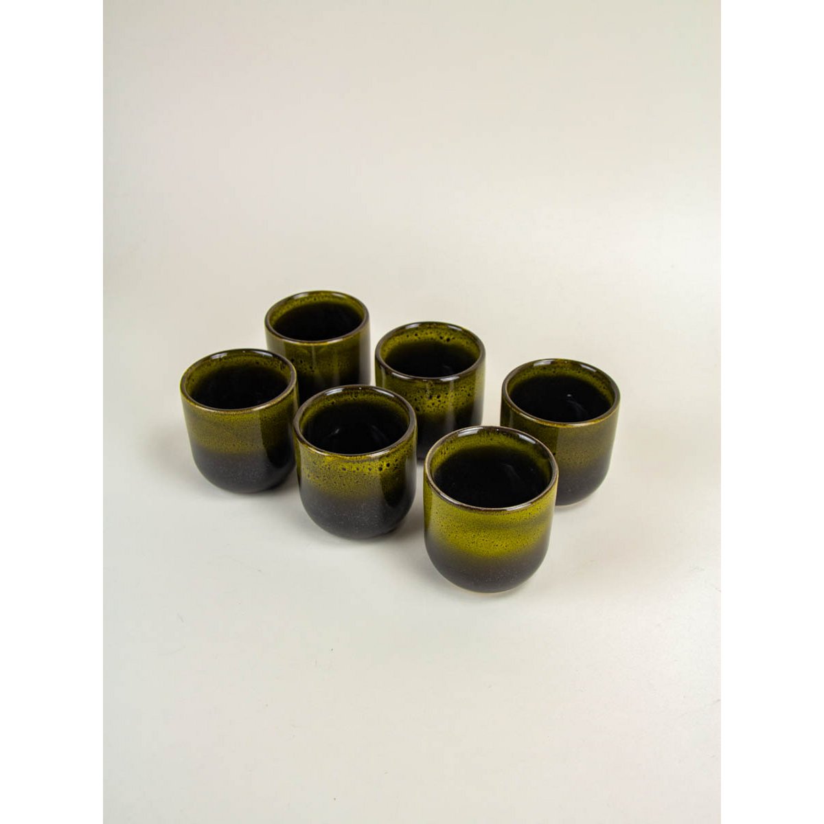 Set of 6 straw ash cups
