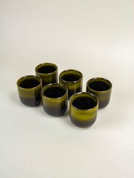 Set di 6 tazze per cenere di paglia