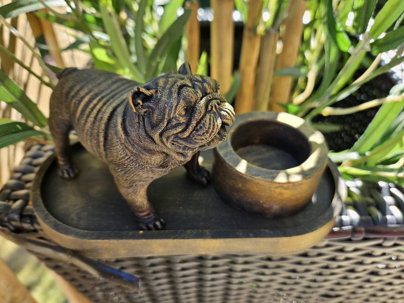 Fyrfadslysholder Engelsk Bulldog