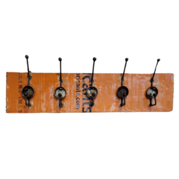 Coat rack 5 hooks made from recycled oil drums upcycling | different colors