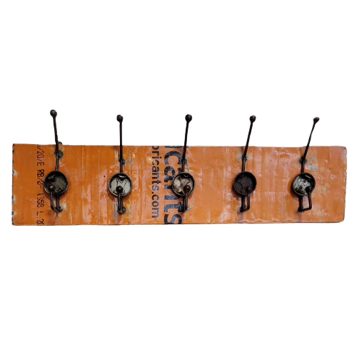 Coat rack 5 hooks made from recycled oil drums upcycling | different colors