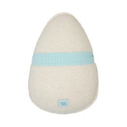 Flauschiges Bouclé-Ostereierkissen „Mint Bow“