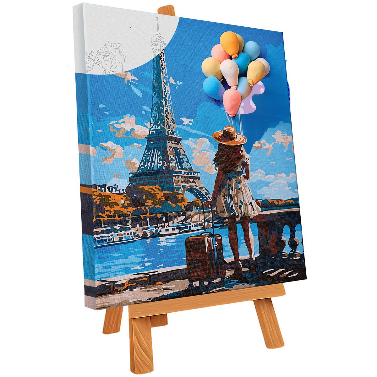 Okto Sensory 3D Air Clay and Color by Numbers - Greetings from Paris