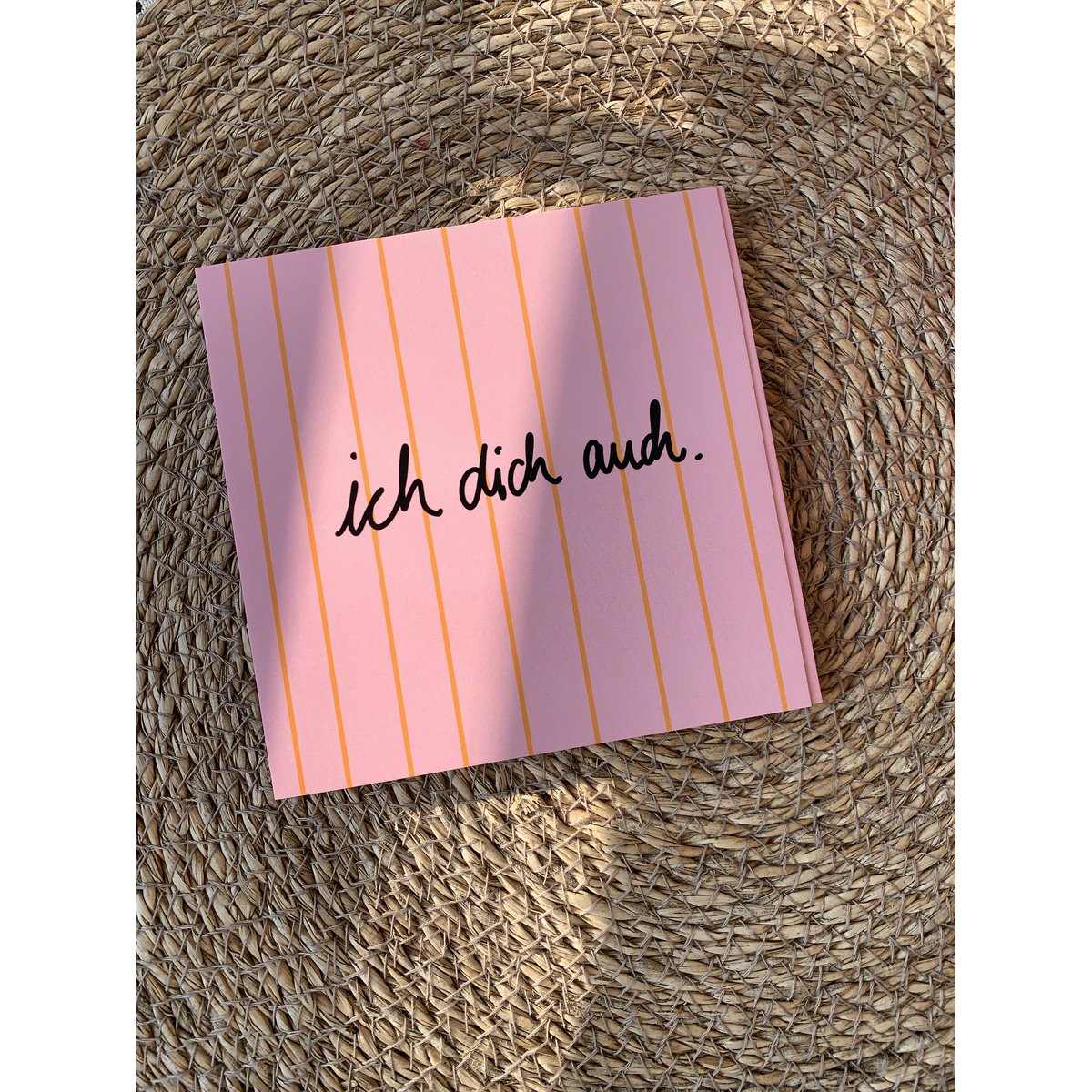 Postkarte „ ich dich auch  " 