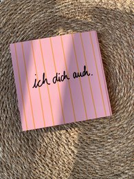 Postkarte „ ich dich auch  " 