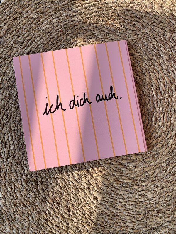 Postkarte „ ich dich auch  " 
