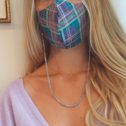 Jewel thin link silver