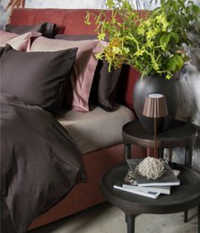 Set biancheria da letto in rasatello Solid Chocolate Old