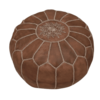 Schokoladenbrauner marokkanischer Pouf