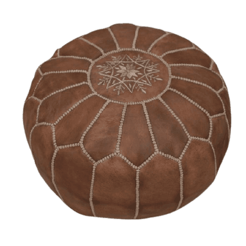 Chocolate Brown Moroccan Pouf