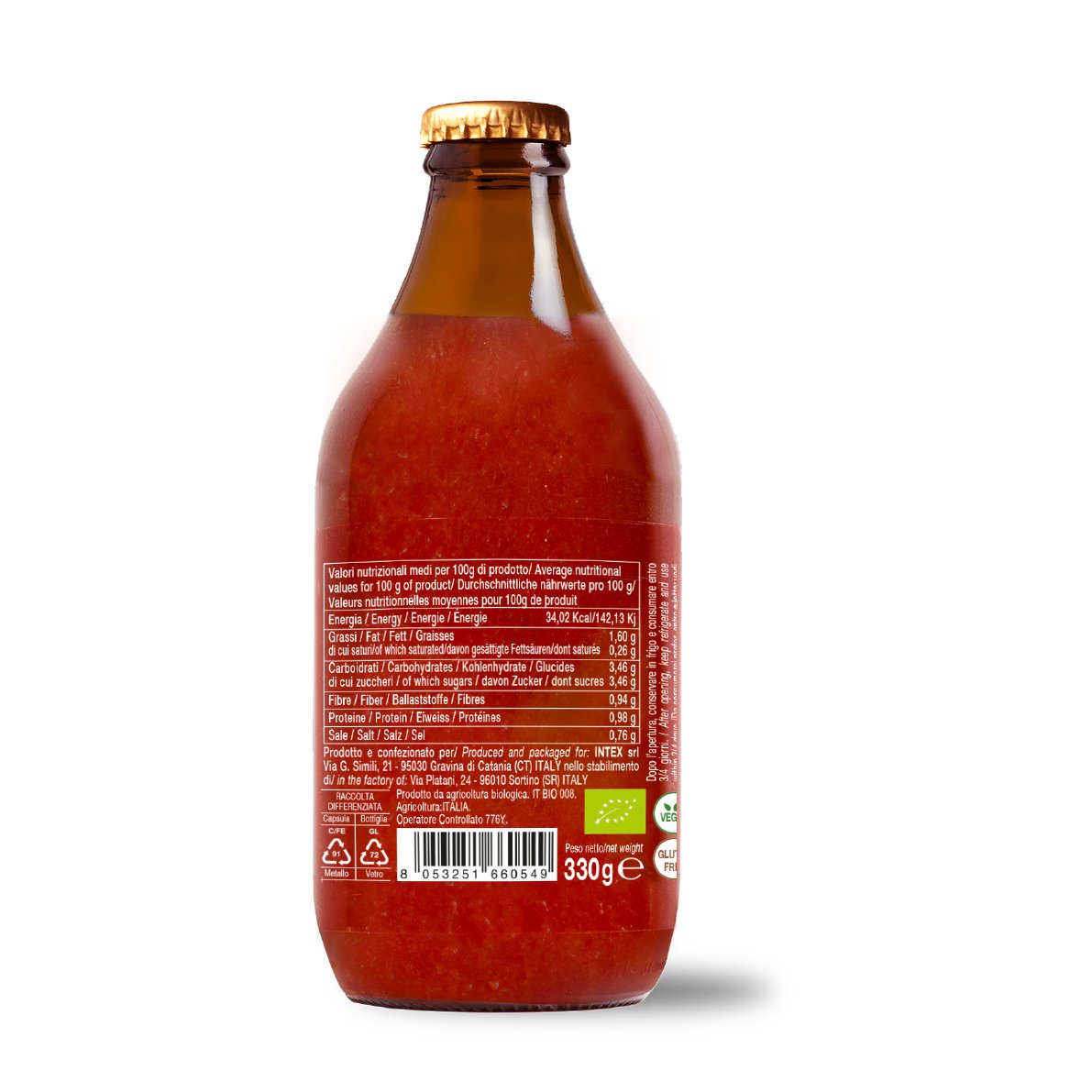 Gebrauchsfertige Kirschtomatensauce mit Bio-Paprika 330g