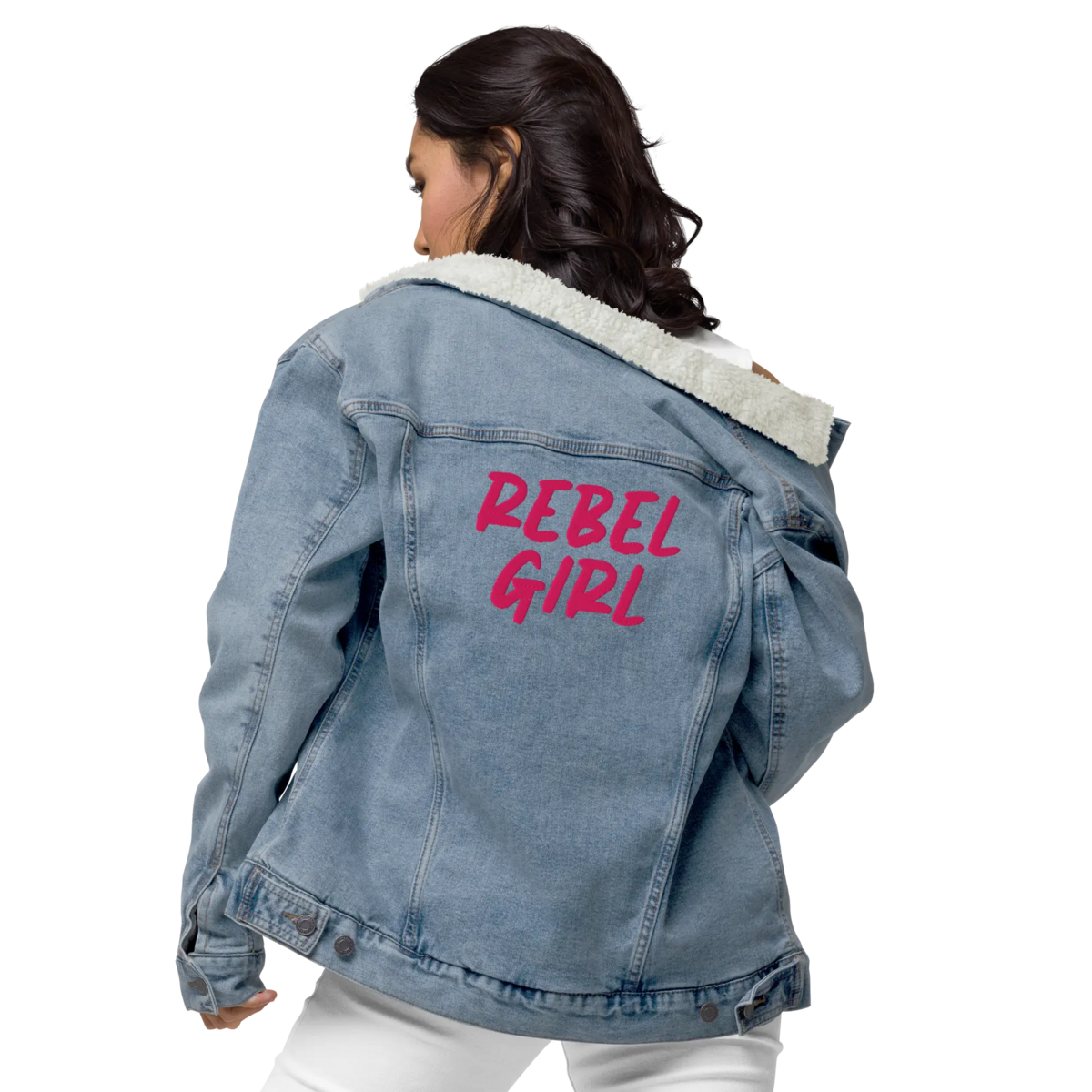 Denim sherpa jacket REBEL GIRL