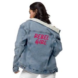 Denim sherpa jacket REBEL GIRL