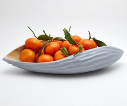 Wooden bowl - fruit bowl - salad bowl - model Palm Seed - gray - different sizes