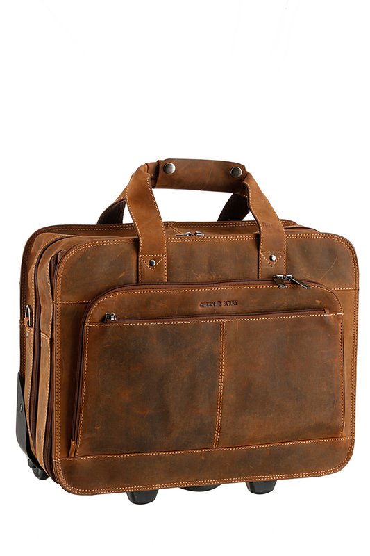 Vintage business trolley læder 1549-25