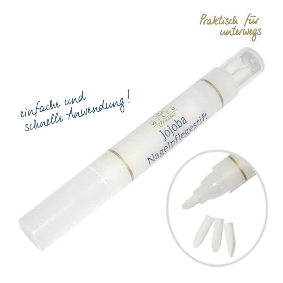 Wilco Classic Jojoba nail care pen with interchangeable tips
