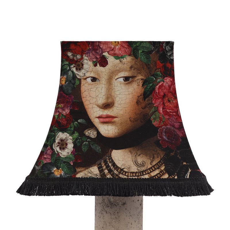 PAGODA LAMPSHADE WITH FRINGE STARFIRE