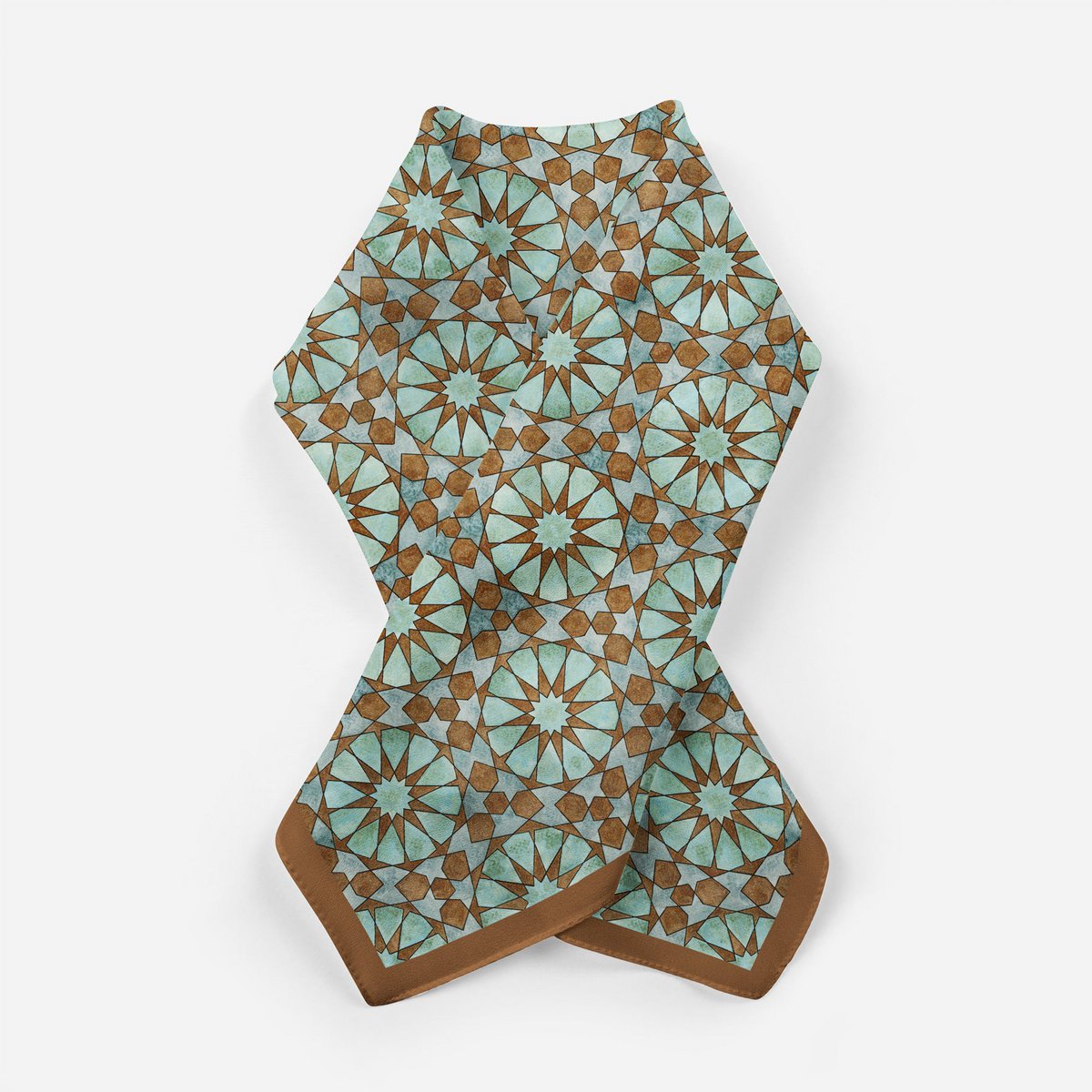 Brown Silk Neckerchief for Women