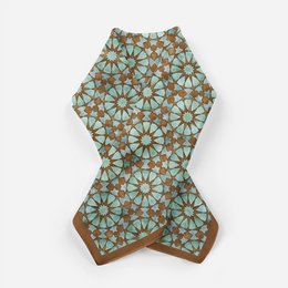 Brown Silk Neckerchief for Women