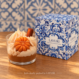 LAVURI Spicy Pumpkin CUP – Handmade Soy Dessert Candle