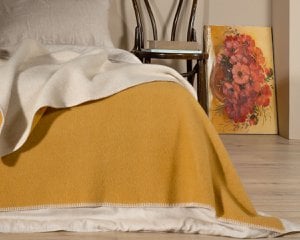 Woolen bed Blanket MISTED YELLOW