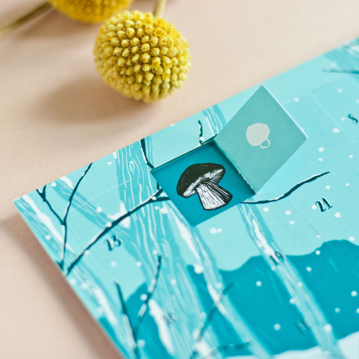 Advent calendar postcard forest animals A6