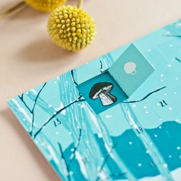 Adventskalender postkort skovdyr A6