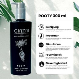 ROOTY - Champú 3 en 1 con Ginseng Negro