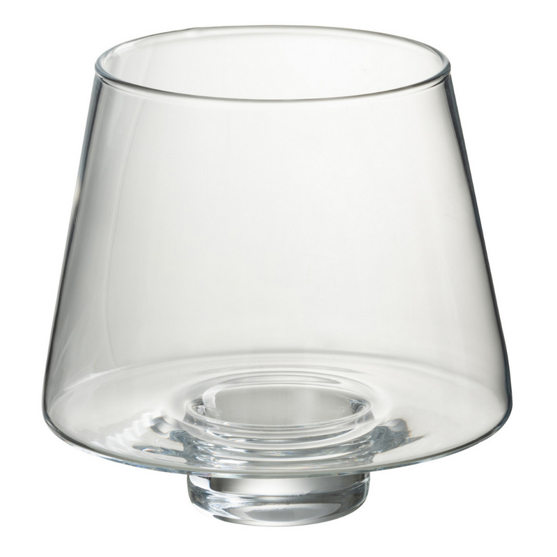J-Line windlicht Oli - kaarshouder - glas - transparant - large
