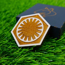 Drewniane lodówki Star Wars - Laserowe ręcznie malowane symbole - Mandalorian, Jedi, Imperium, Rebelianci, Republika, Pierwsze Zamów