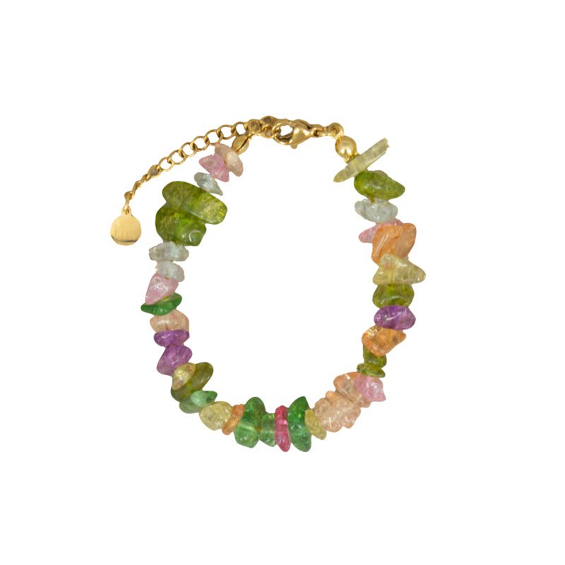 Bracelet | Chipstones | stainless steel gold