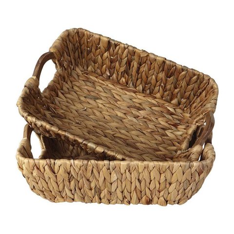 Weidenkörbe mit Griffen (2er-Set) | für Bad, Küche, Home Storage und Dekor