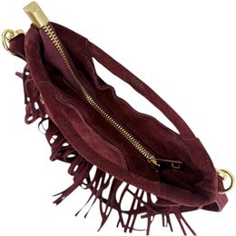 Split Leather Bag with Studs and Fringes. Promo 58045