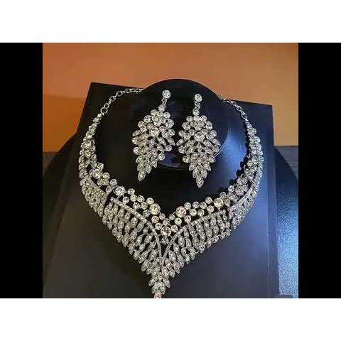 Grand Cascade Crystal Bridal Jewelry Set