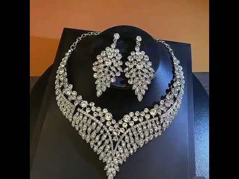 Grand Cascade Crystal Bridal Jewelry Set