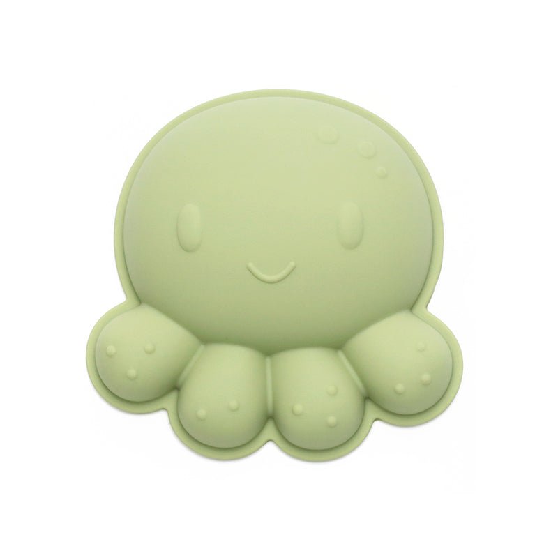 Siliconen emmer met gieter, schep en vormpjes - Beige