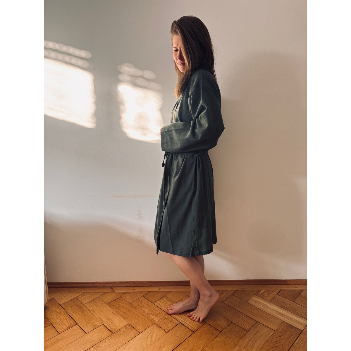 KIMONO - MØRKEGRØN