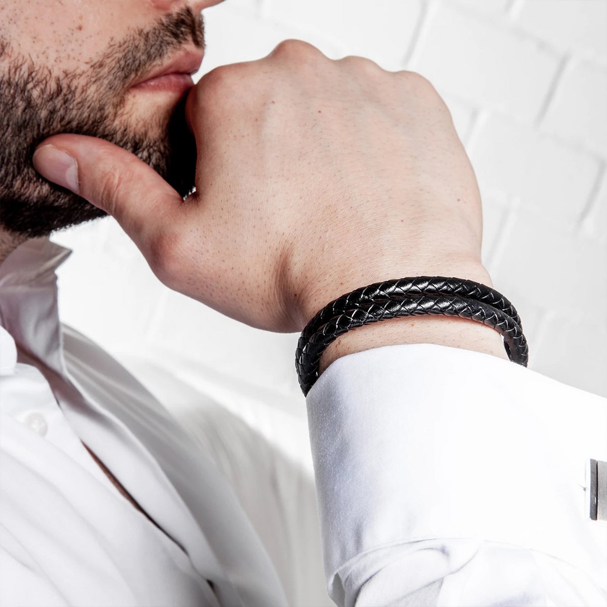 Leather bracelet "Double"