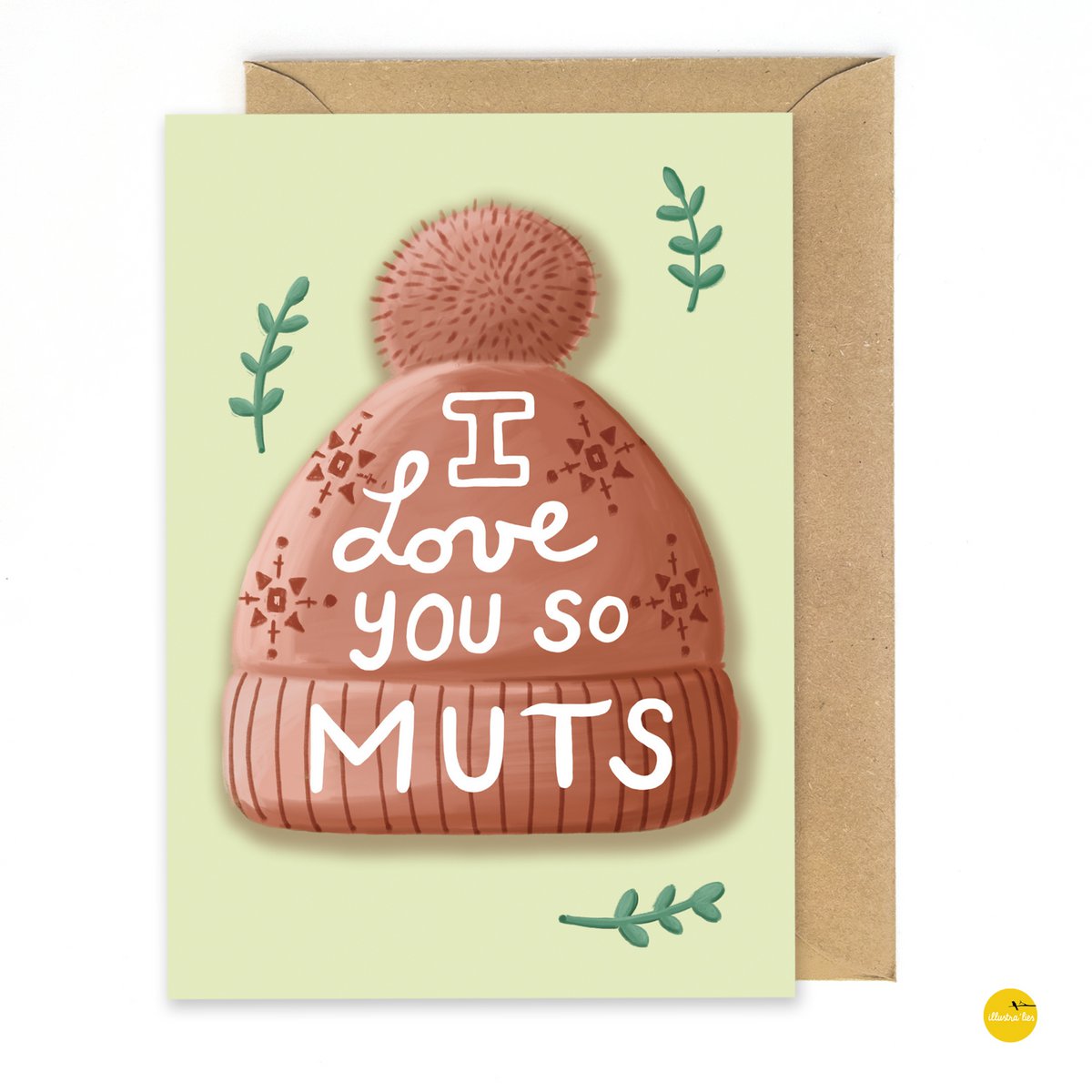 carte de voeux je t'aime tellement bonnet