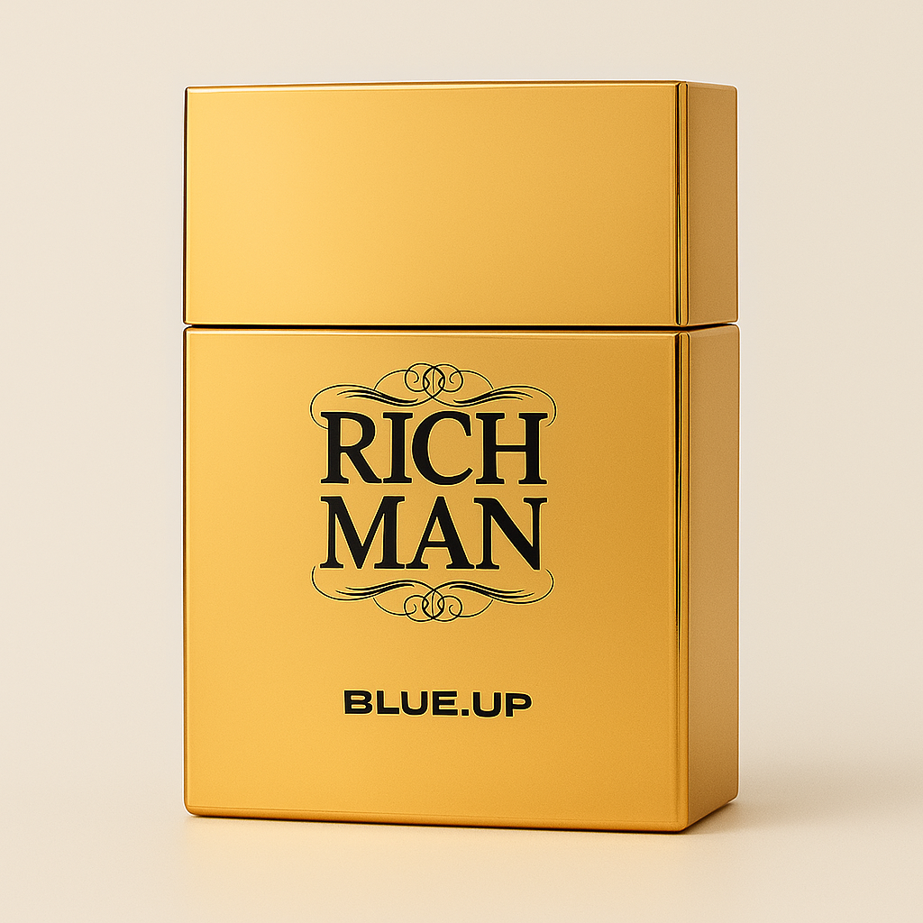 Blue-up Rich Man Square-Men's Parfümwasser | Sinnliches würziges Holz