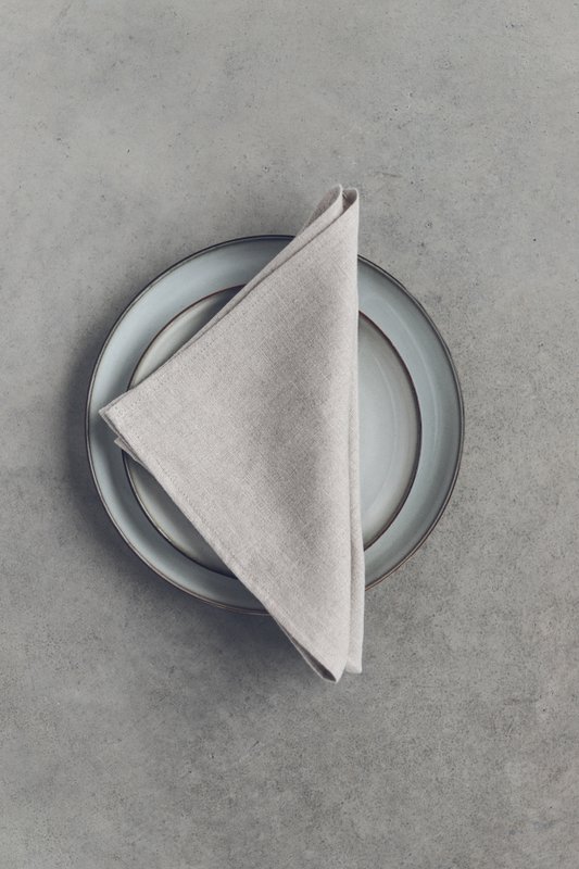 Tovaglioli di lino naturale al 100% in lino naturale, accessori da pranzo sostenibili